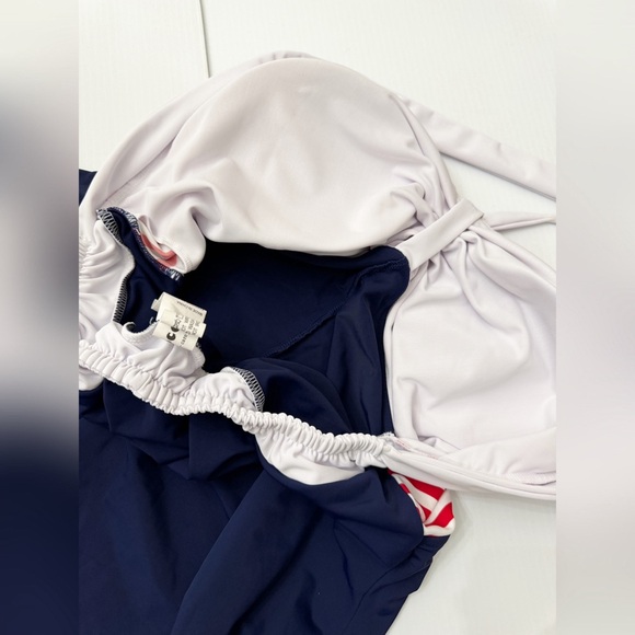 Cocoship - Retro Sailor Swimsuit Halter One-Piece Swimsuit - 22 - Picture 9 of 15